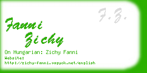 fanni zichy business card